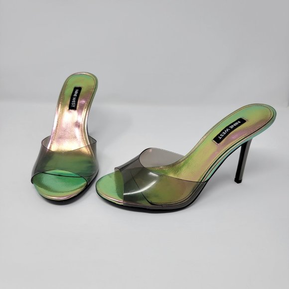 Nine West Iridescent Ido Heeled Slide Sandals - Picture 7 of 13